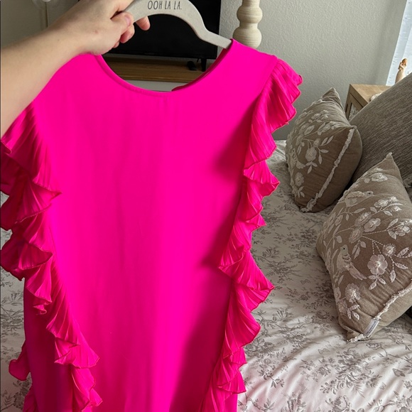 Vibrant Pink Ruffled Dress - Picture 4 of 4